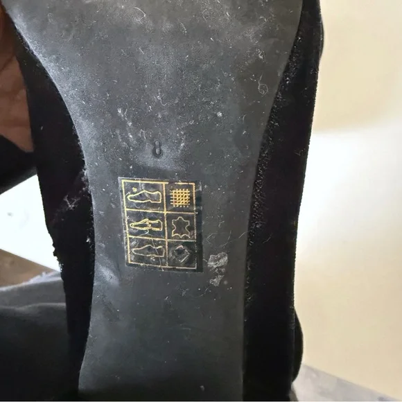 Jeffrey Campbell Cienega-Lo black velvet ankle sock boots Size 8 - Picture 8 of 9